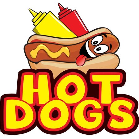 SIGNMISSION HOT DOGS CHICAGO STYLE 8in Concession Decal sign cart trailer stand sticker D-DC-8-Hot Dogs Chicago Style